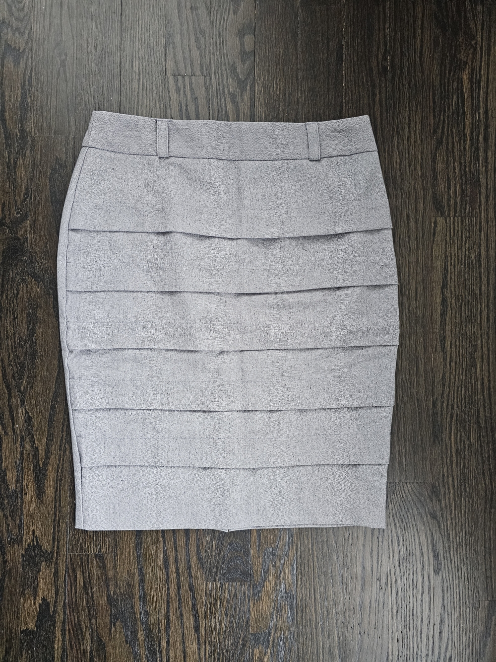 BCX Light Gray Layered Pencil Skirt
